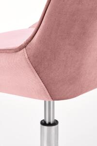 Detská stolička na kolieskach Rico - ružová / chróm