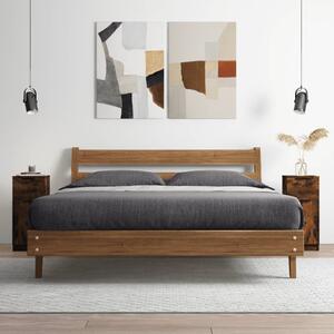 Komody 2 ks dymový dub 30x30x70 cm spracované drevo