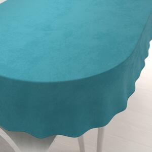 Biante Veľký zamatový oválny obrus Velvet Premium SVP-035 Tyrkysovo modrý 240x280 cm