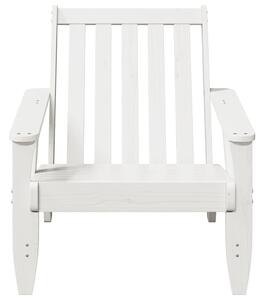 Záhradná stolička Adirondack biela 75x77x77 cm masívna borovica