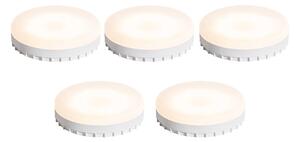 Sada 5 stmievateľných LED žiaroviek GX53 7W 750 lm 3000K
