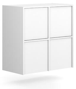 Nadstavba pre skrine FRAME, 4x dvere, 872 x 450 x 854 mm, PUSH-lock, biela