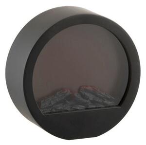 LED dekorácia okrúhly krb COZY WARM 35x34,5 cm, čierny