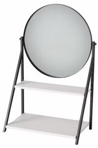 Kozmetické zrkadlo ACAPULCO s poličkou 50,5 cm, čierne