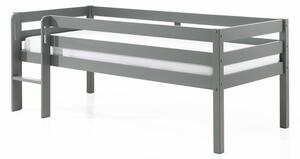 Sivá detská vyvýšená posteľ Vipack Pino, 90 x 200 cm
