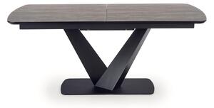 Rozkladací jedálenský stôl Vinston - tmavosivá / čierna