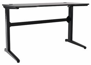 KONDELA PC stôl/herný stôl s LED osvetlením, čierna, OLIVED