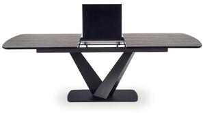 Rozkladací jedálenský stôl Vinston - tmavosivá / čierna
