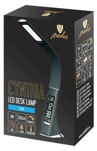 LED lampička CYNTHIA 6W stmievateľná +hodiny, teplomer