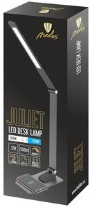 LED lampička JULIET stmievateľná s bezdrôtovým nabíjaním, časovačom a USB 12W (DL5303/B)