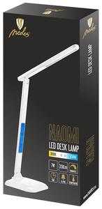 LED lampička NAOMI 7W stmievateľná +hodiny, teplomer (DL4303/W)
