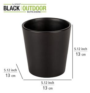 Čierny kvetináč Wenko Black Outdoor Kitchen Kuro, ø 13 cm
