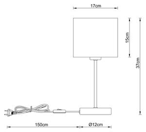 Globo 51540108 - Stolná lampa THEA 1xE27/25W/230V čierna/béžová