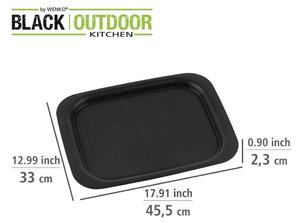 Čierny servírovací podnos Wenko Black Outdoor Kitchen
