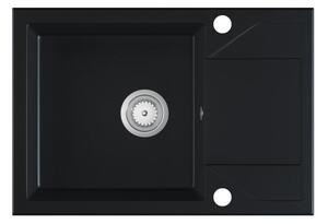Granitový kuchynský drez Adria 63x43,5 cm - čierna