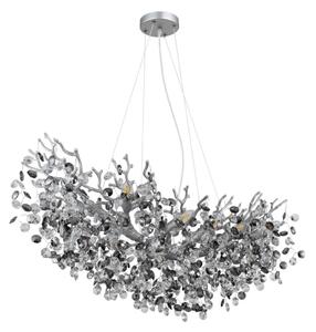 Globo 64138H3S - Luster na lane QUEENA 10xE14/40W/230V strieborná
