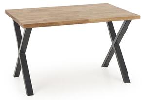 Jedálenský stôl Apex 140 M - dub prírodný / čierna