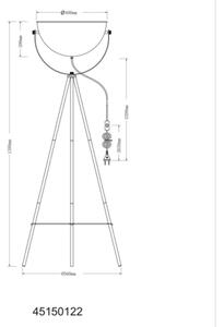 Globo 45150122 - Stojacia lampa TIMO 1xE27/40W/230V