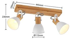 Lindby - Merela 3 Stropné Lampa Wood/White Lindby - Lampemesteren