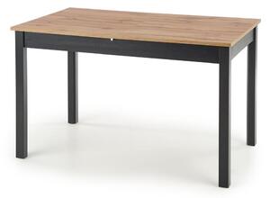 Rozkladací jedálenský stôl Greg - dub wotan / čierna