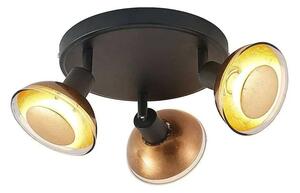 Lindby - Erin Round 3 Stropné Lampa Black/Gold - Lampemesteren