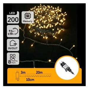 Aigostar - LED Vonkajší vianočný reťaz 200xLED/6W/230V 20m IP44 teplá biela