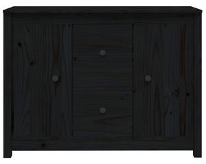 Komoda čierna 100x35x74 cm borovicový masív
