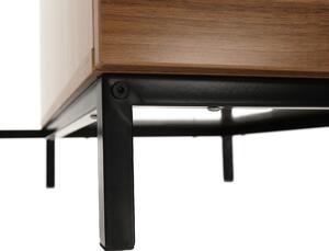 KONDELA Písací stôl, dub/čierna, ALYSANDRA TYP 3