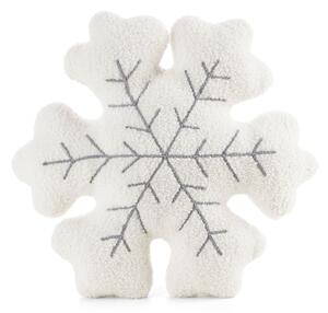 VIANOČNÝ DEKORAČNÝ VANKÚŠ SNOWFLAKE 38X38 CM KRÉMOVÁ