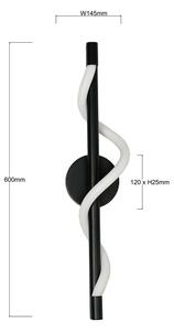 LED Nástenné svietidlo MELECA LED/12W/230V 3000/4000/6000K čierna