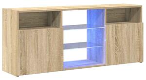 TV skrinka s LED svetlami dub sonoma 120x30x50 cm