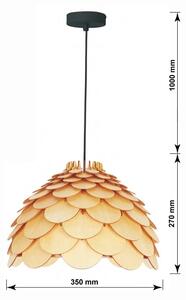 Závesný luster na lanku BURGO 1xE27/60W/230V, priemer 35 cm