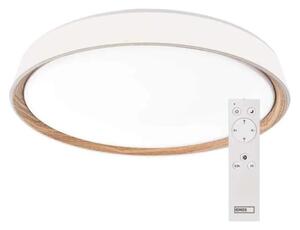 LED nástenné svietidlo ILVI, kruhové 30 W, stmievanie + CCT - Biela + drevo (ZM5114)