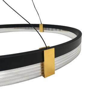 Závesný LED luster na lanku TRIANGLE LED/40W/230V 3000/4000/6000K pr. 60 cm čierna