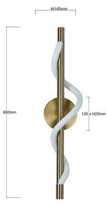 LED nástenné svietidlo MELECA LED/12W/230V 3000/4000/6000K zlaté