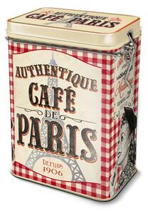 Dóza na kávu "Café de Paris" 13x8.5x18cm, plech (NT0299)
