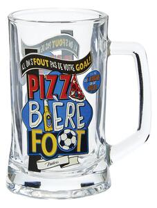 Pivový pohár "Pizza biére foot" D 8,5 X H. 13 cm - 400ml, sklo (NT0344)
