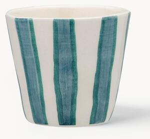 Ručne maľované šálky na espresso Powder Striped, 2 ks