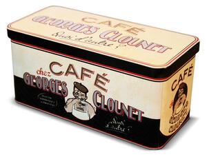 Dóza na kávové kapsule "Georges Clounet" 16.5x7.5x8cm, plech
