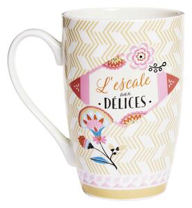 Šálka káva čaj XL "L'Escale aux Délices" D 8,5 x H.13 cm - 450ml, porcelán