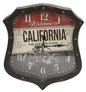 Vintage kovové nástenné hodiny "California" 40x36,5x6,5 (100611 AP)