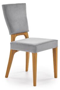 Jedálenská stolička Wenanty - dub medový / sivá