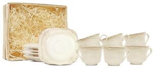 Kávová súprava Provence Ivory, vidiecka keramika, 12ks, 16x16cm, 7,5x12cm (90814 AP)