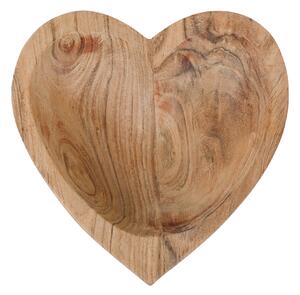 Drevená miska v tvare srdca Coeur Dalbert