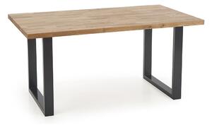 Jedálenský stôl Radus 160 M - dub prírodný / čierna