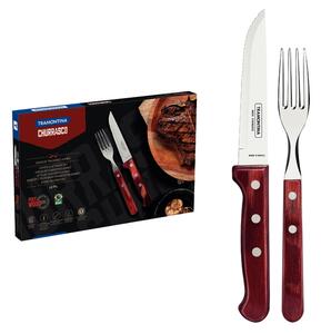Set BBQ príborov Tramontina Polywood - Jumbo - 12ks - červený