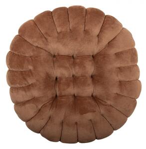 Hnedý dekoratívny vankúš v tvare okrúhle sušienky - Ø 38*5 cm - Clayre & Eef