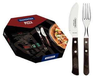 Príborový Pizza set Tramontina - Polywood - 8ks - hnedý