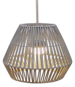 Orientálna závesná lampa z lana vrátane stmievateľného nabíjateľného LED - Contra