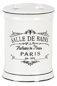 Vintage sada kúpeľňových doplnkov 4ks "Salle de bains Paris", keramika (64776 Bathroom set (4) 15*11*3 cm/8*8*19)